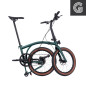 Preview: Brompton G Line Forest Green Small. Produktabbildung mit eingefaltetem Hinterbau 03.