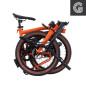 Preview: Brompton G Line Adventure Orange Small Faltrad.Foto des gefalteten Brompton. Bild 06
