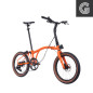 Preview: Brompton G Line Adventure Orange Medium. Seitliche Aufnahme vom Faltrad Bild 02.