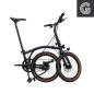 Preview: Brompton G Line Space Black Large Faltrad. Seitliche Produktaufnahme 03