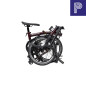 Preview: Brompton P Line Red Plum Mid mit Carbon und Titan Bild 04