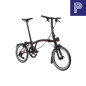 Preview: Brompton P Line Red Plum Low mit Carbon und Titan Bild 02