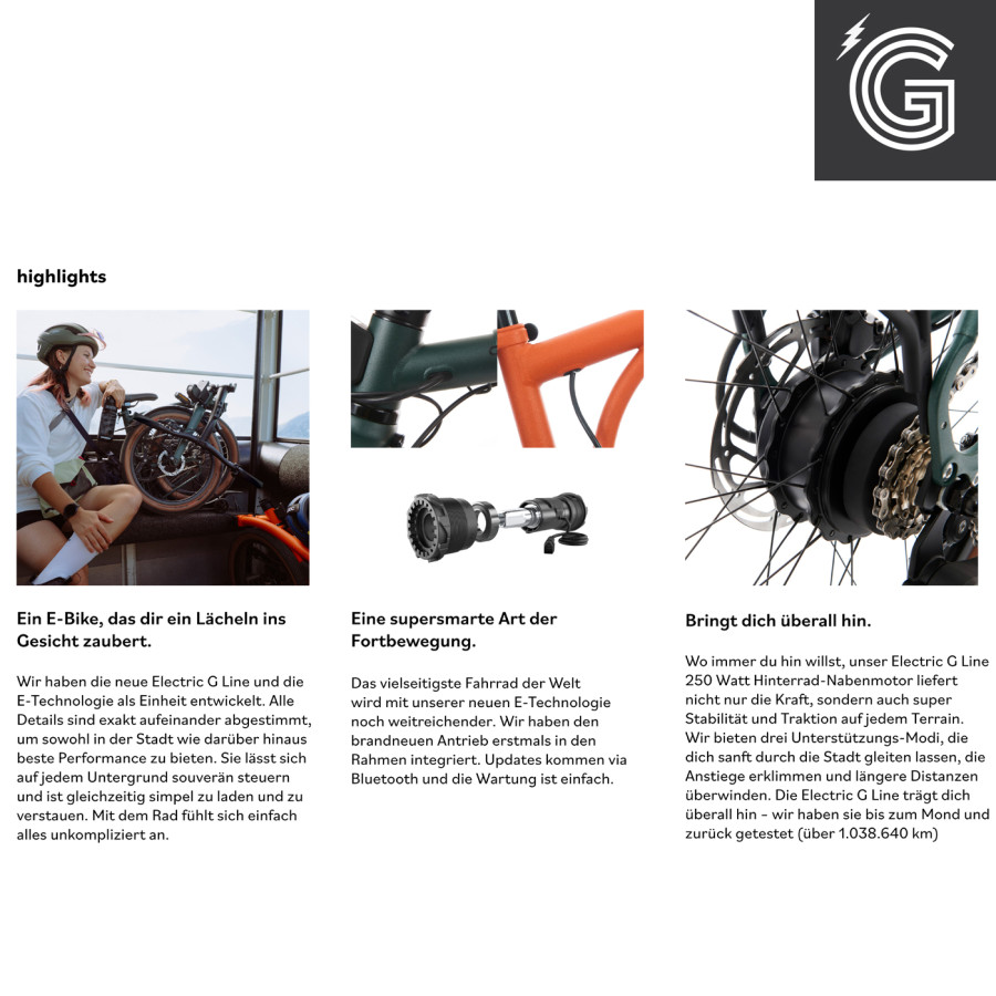 Brompton Electric G Line Forest Green Small Info 13