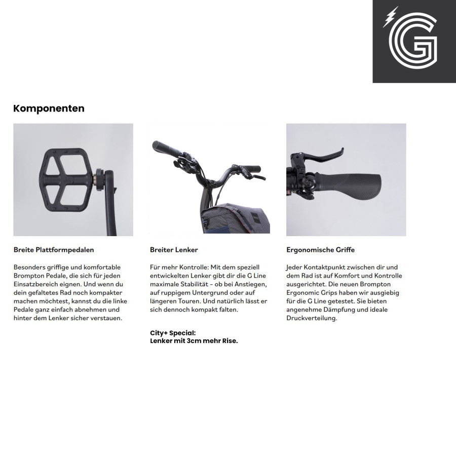 Brompton G Line Electric City+ Space Black Medium Bild 14