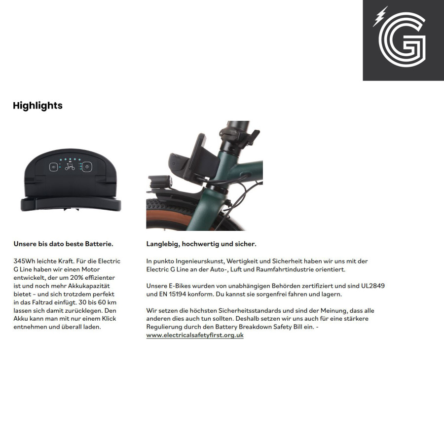 Brompton G Line Electric City+ Space Black Medium Bild 16