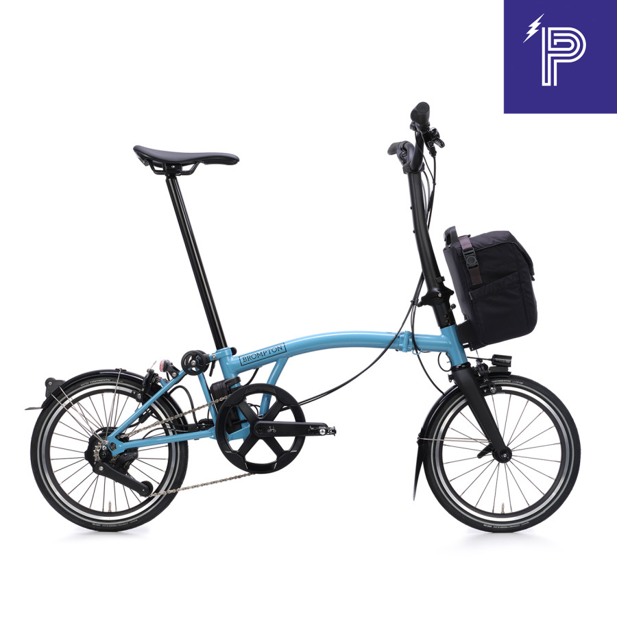 Brompton P Line Electric Cloud Metallic High mit Motiq System Bild 02