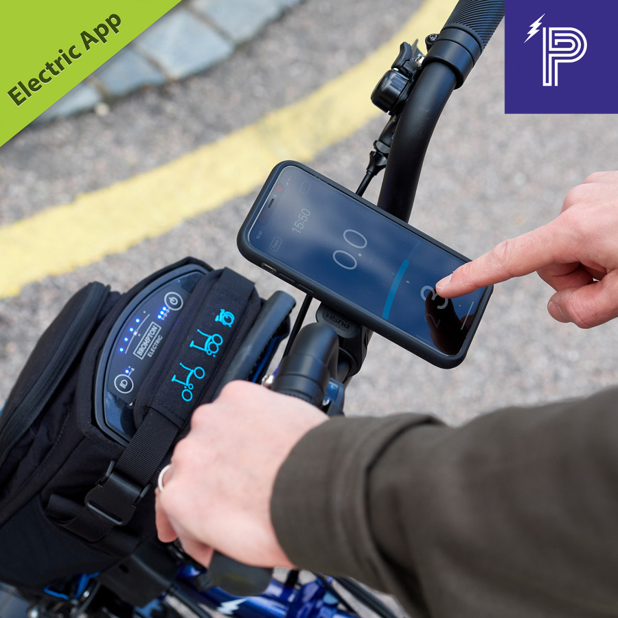 Brompton P Line Electric Cloud Metallic Mid mit Motiq System Bild 06