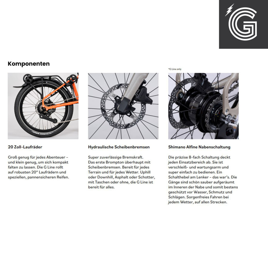 Brompton G Line Electric City+ Forest Green Medium Bild 09