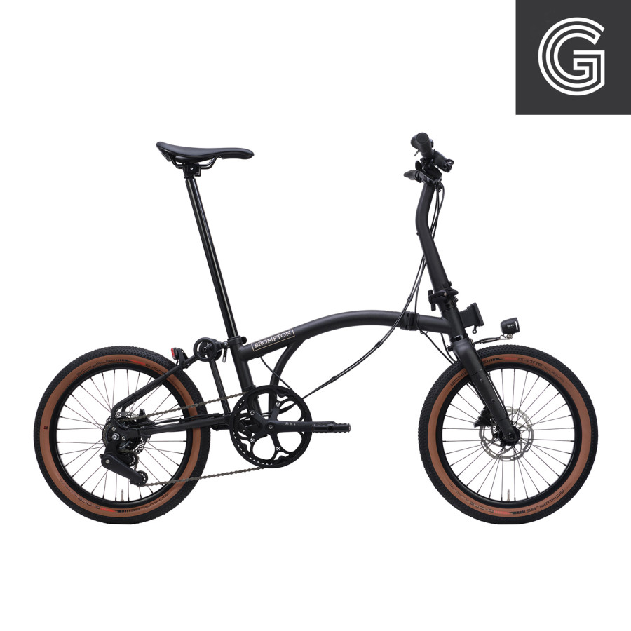 Brompton G Line Space Black Large Faltrad. Seitliche Produktaufnahme 02