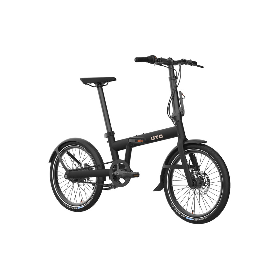 UTO Pro20 NE Schwarz 20 Zoll Klapprad Riehmenantrieb Bild 03