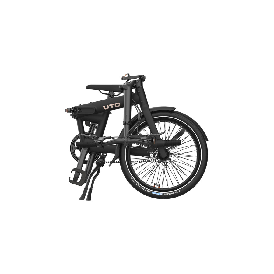 UTO Pro20 NE Schwarz 20 Zoll Klapprad Riehmenantrieb Bild 05