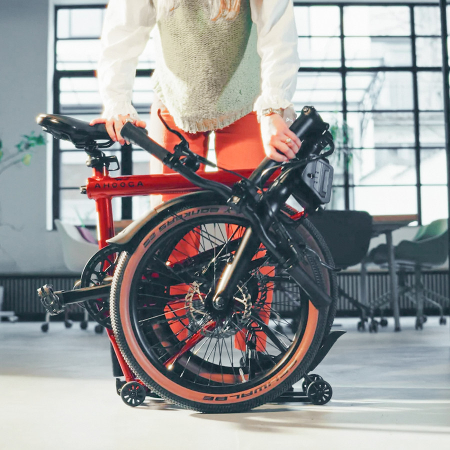 Ahooga E-Max Ruby Red mit Schaltwerk 20 Zoll E-Faltrad Bild 01