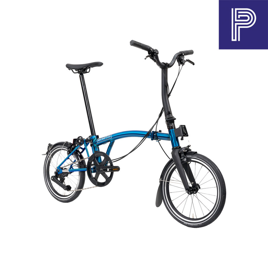 Brompton P Line Pacific Lacquer – Mid, mit Carbon-Gabel und Titan-Hinterbau