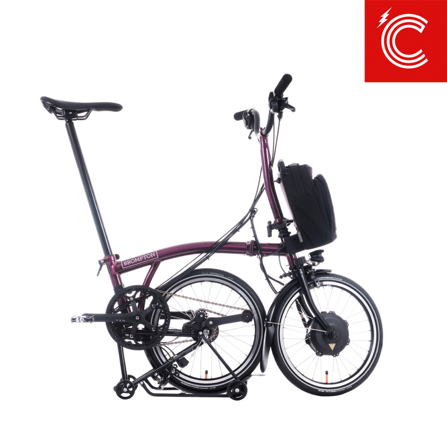 Brompton Faltrad Electric C Line Amethyst Lacquer – Mid4/12 Gang 03