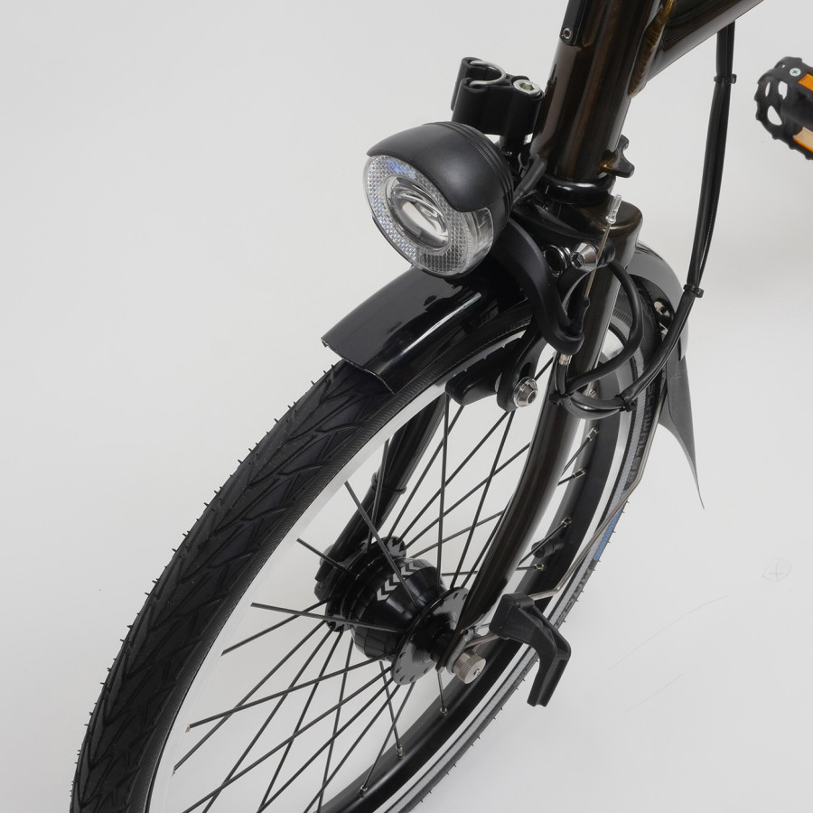 LED Scheinwerfer Busch & Müller am Brompton Faltrad S6LD Black-Edition Black Lacquer