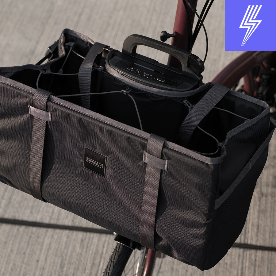 Brompton Electric Tasche, Einkaufstasche, Large Blau Bild 05