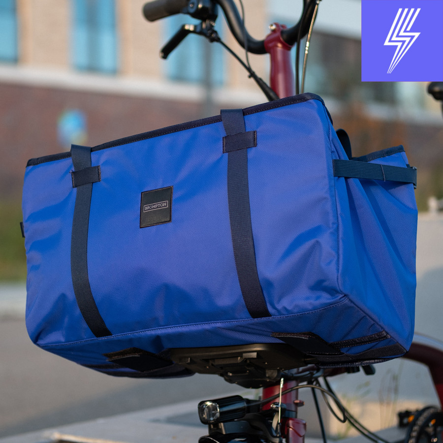 Brompton Electric Tasche, Einkaufstasche, Large Blau, Bild 01