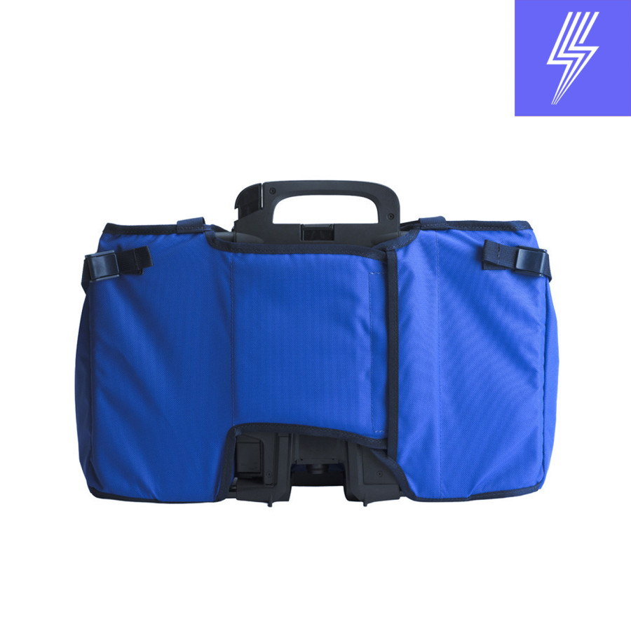 Brompton Electric Tasche, Einkaufstasche, Large Blau Ansicht hinten 06