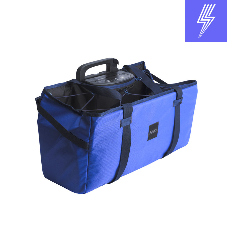 Brompton Electric Tasche, Einkaufstasche, Large Blau Foto 07