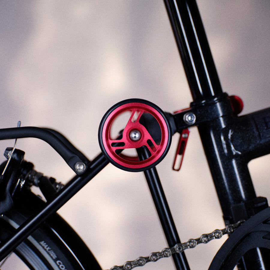 Brompton ColourLab Set inkl. EasyWheels für C, P Line und MK1 in rot, Bild 07