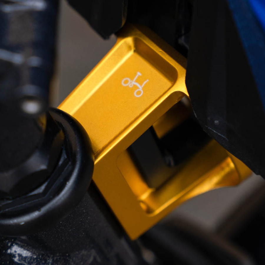 Das ultimative Upgrade für dein Brompton Faltrad, der Brompton Trägerblock in Gold, Bild 02