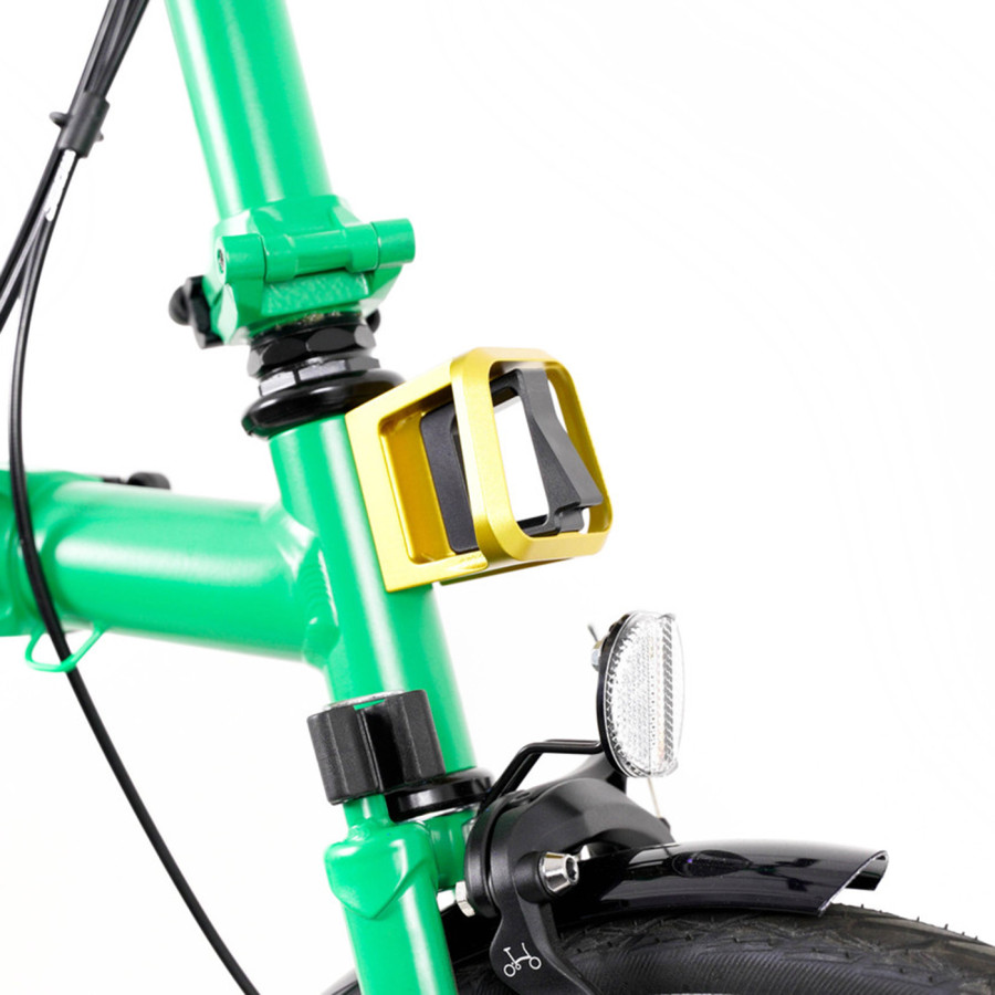 Das ultimative Upgrade für dein Brompton Faltrad, der Brompton Trägerblock in Gold, Bild 06