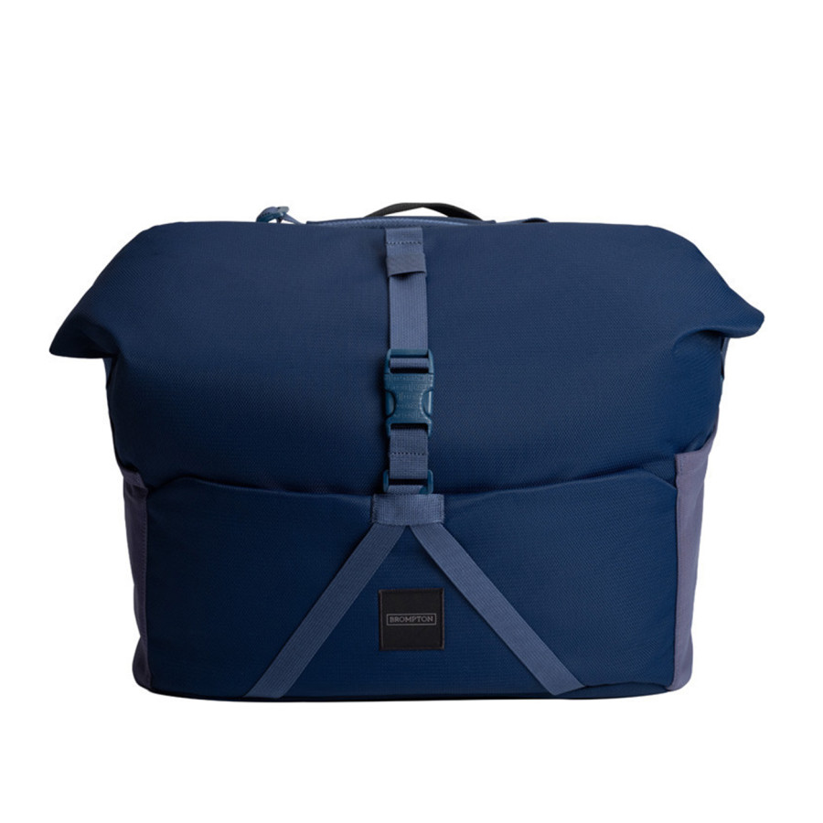 Brompton Tasche Borough Roll Top Bag Navy Large inkl. Regenüberzug, Bild 03