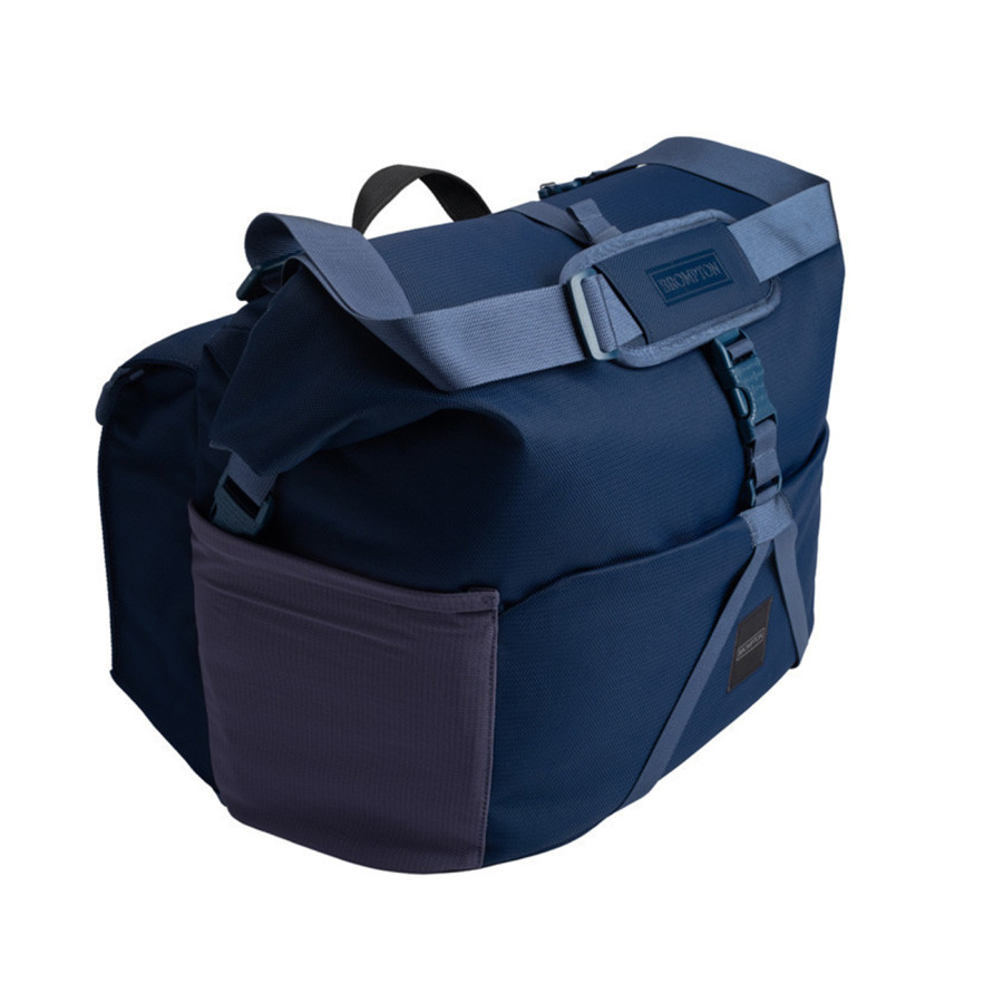 Brompton Tasche Borough Roll Top Bag Navy Large inkl. Regenüberzug, Bild 05