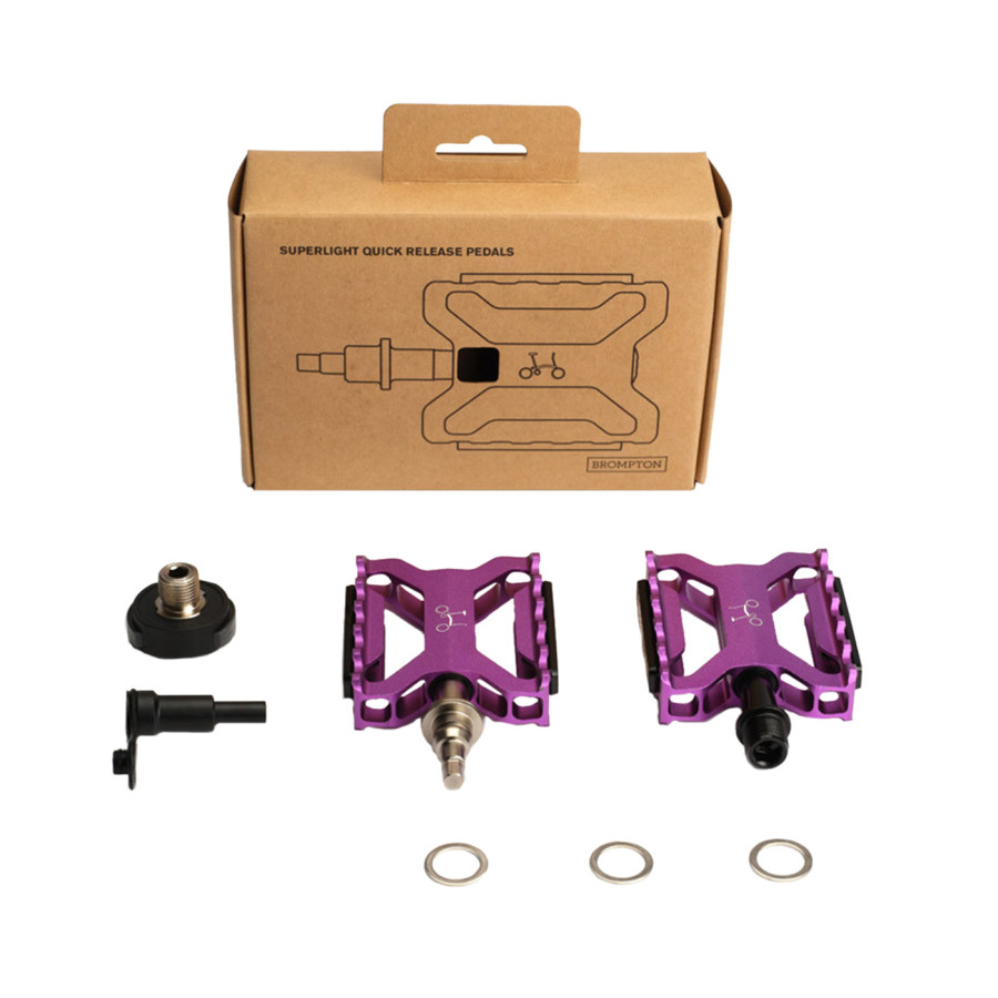 Brompton ColourLab Superlight Pedalen, in Purple, Bild 01
