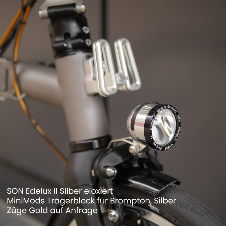 Brompton T Line mit SON Beleuchtung Silber