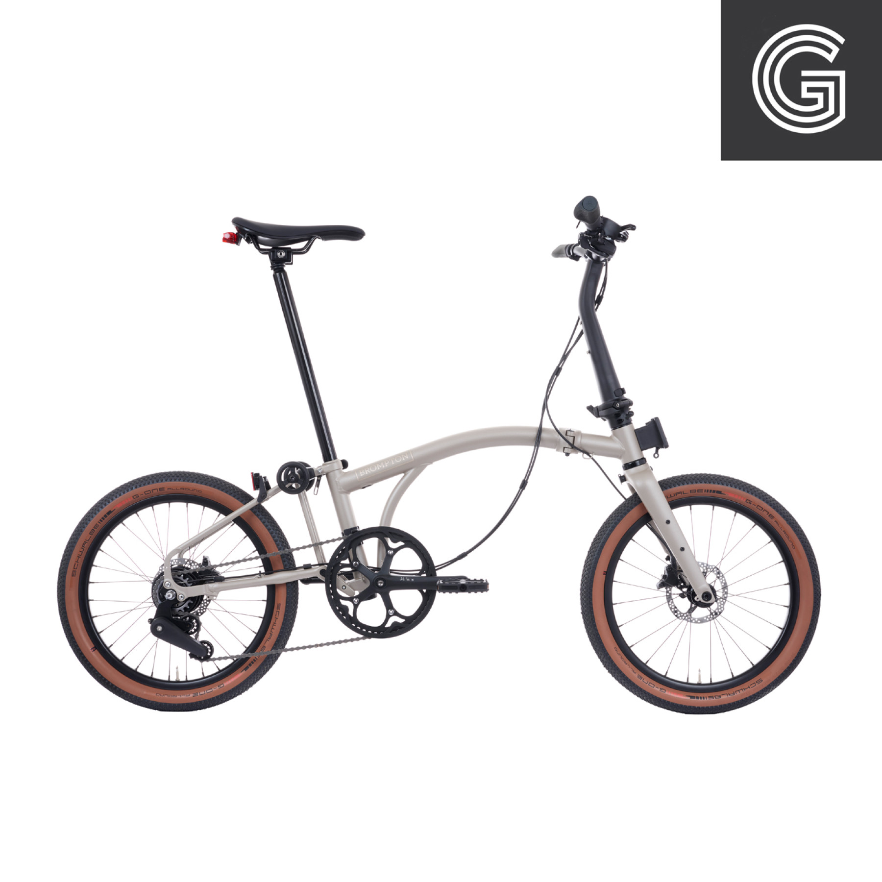 Brompton G Line Traildust White von der Seite