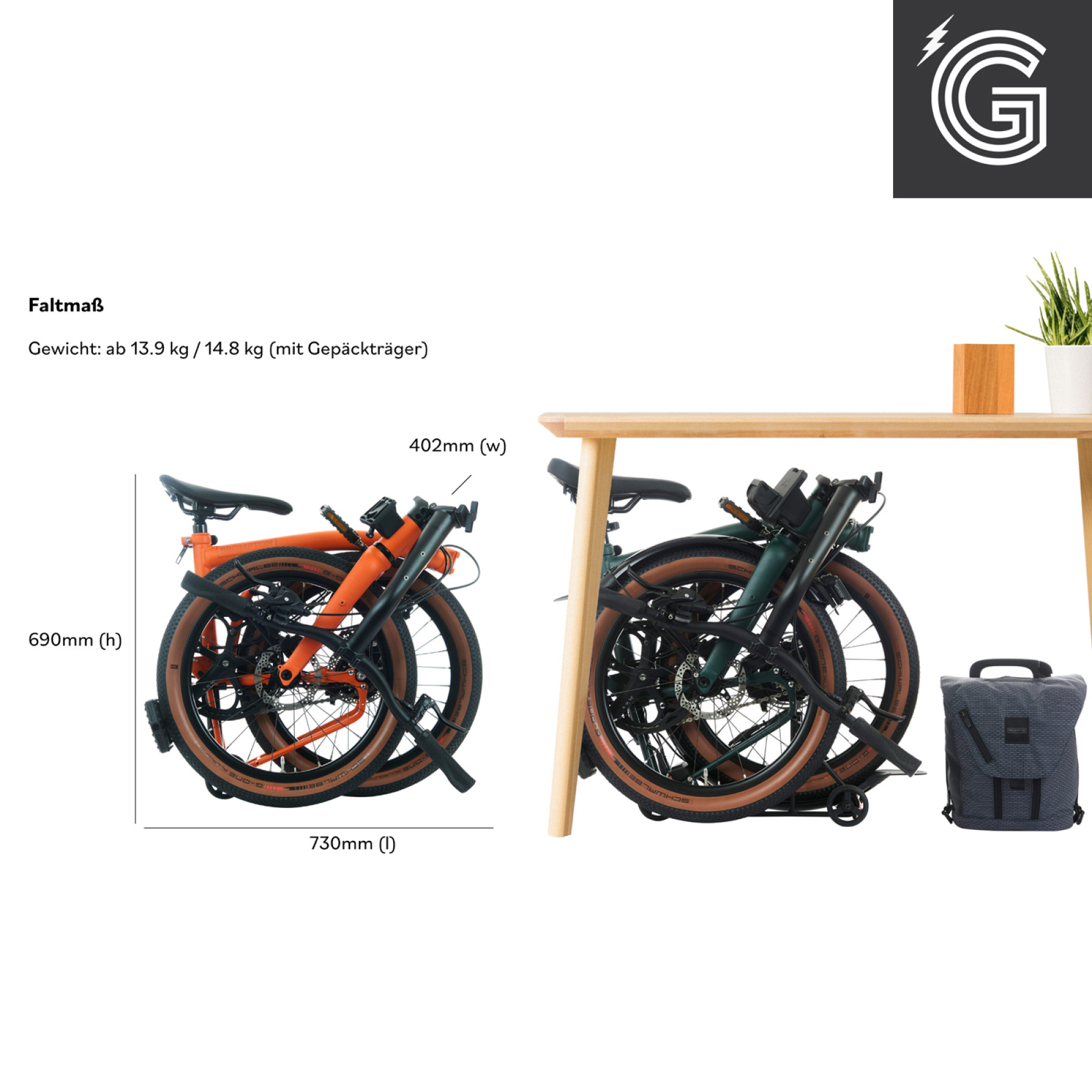 Brompton Electric G Line Forest Green Small Info 09