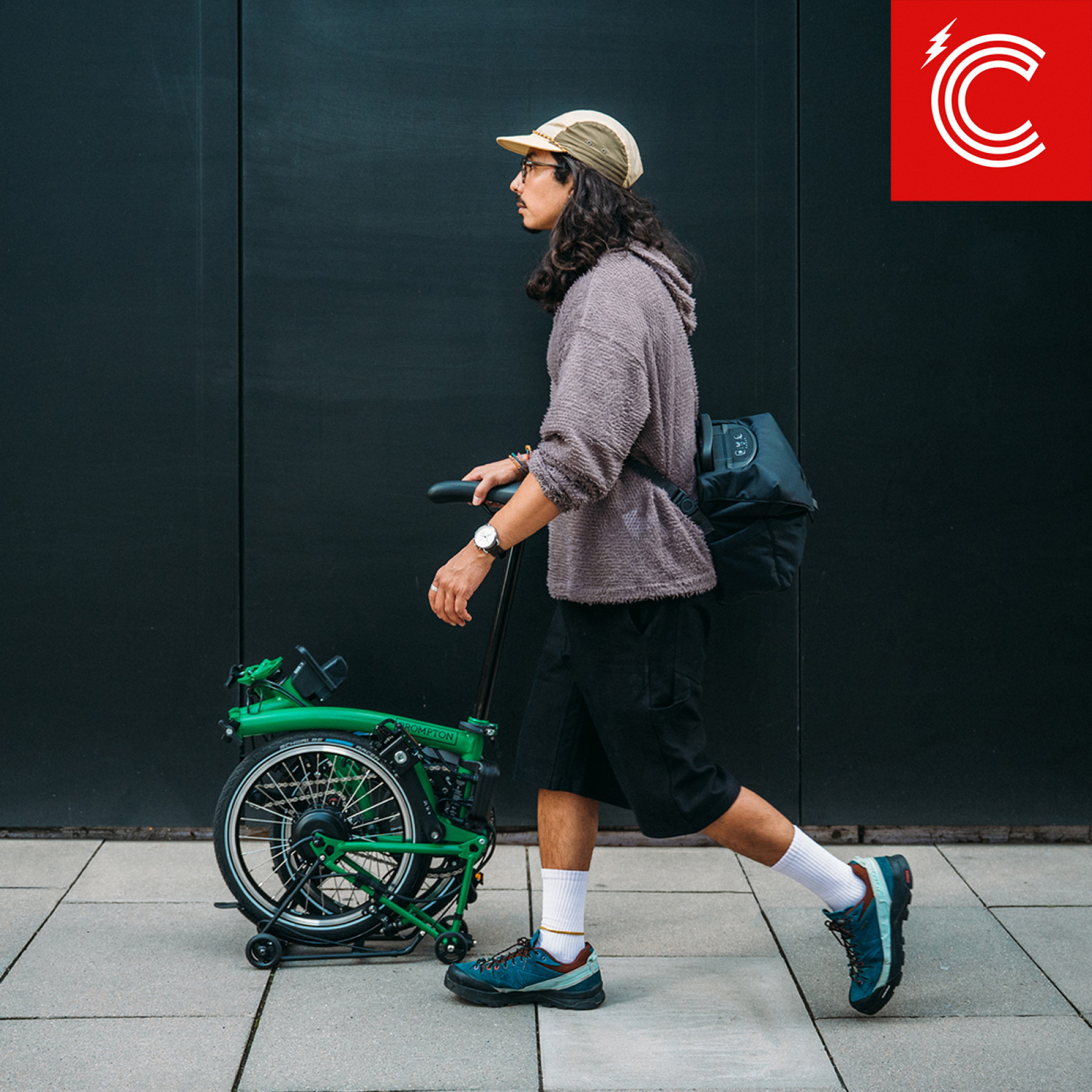 Brompton C Line Electric Palm Green High Bild 01