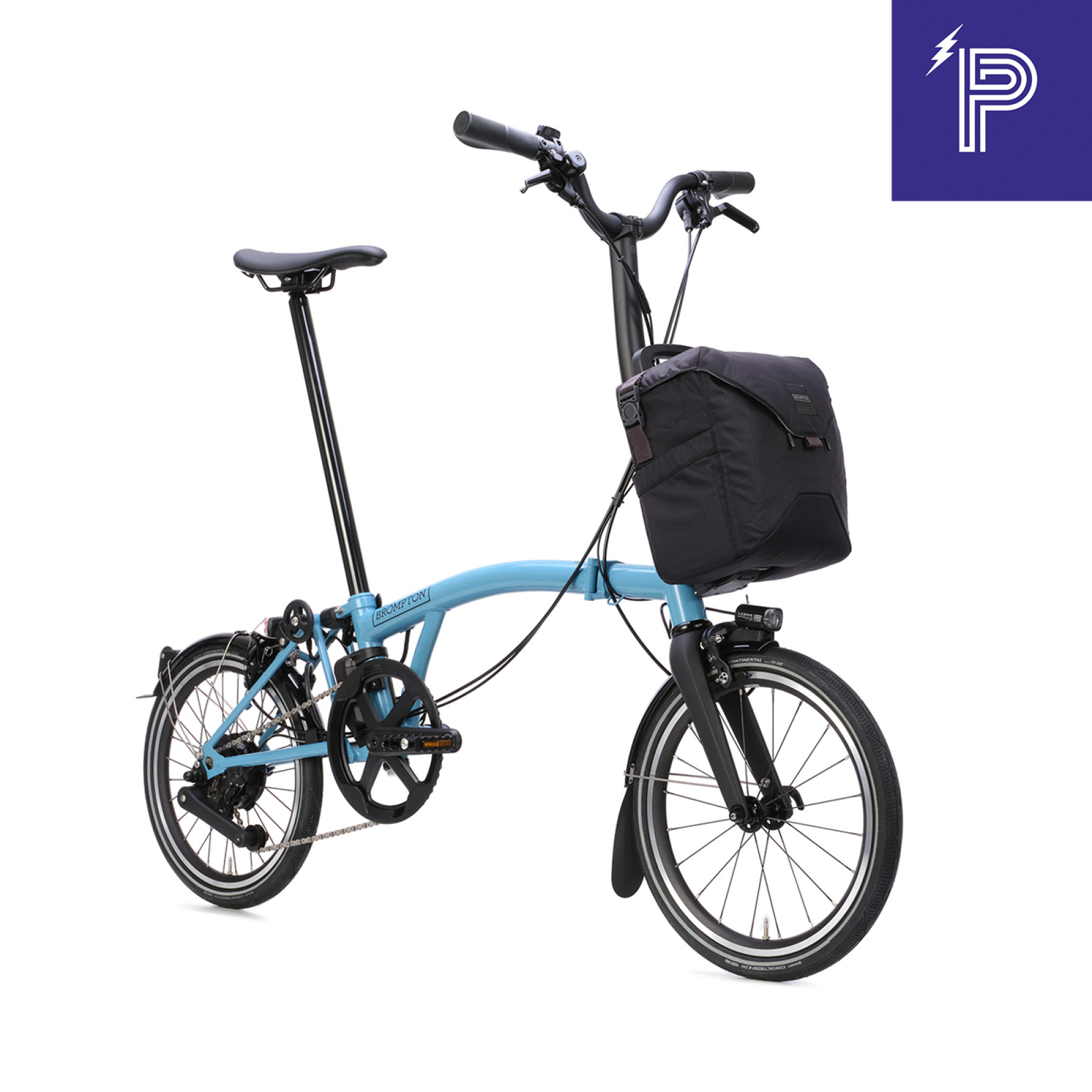Brompton P Line Electric Cloud Metallic Mid mit Motiq System Bild 01