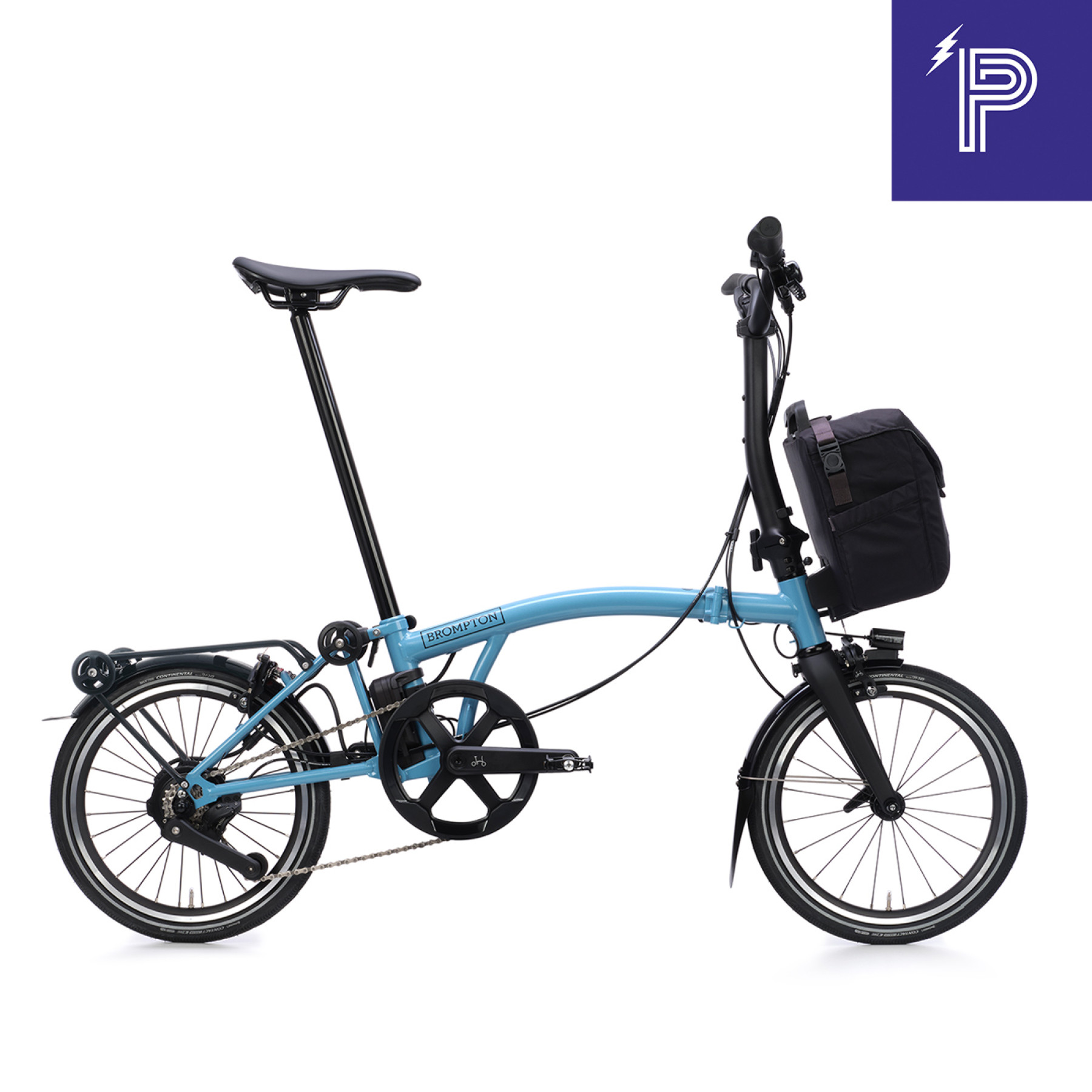 Brompton P Line Electric Cloud Metallic Mid mit Motiq System Bild 02