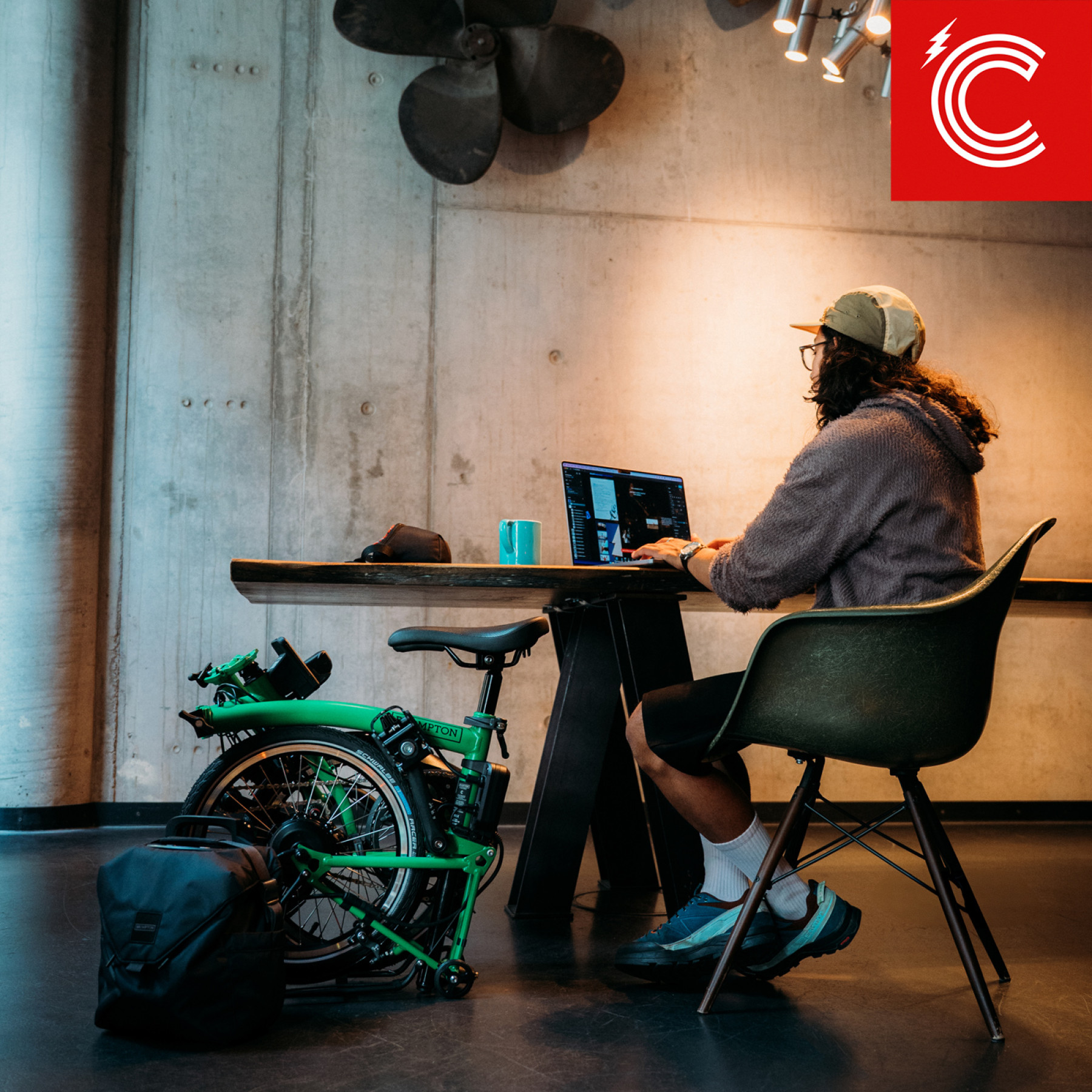 Brompton C Line Electric Palm Green Mid Bild 01