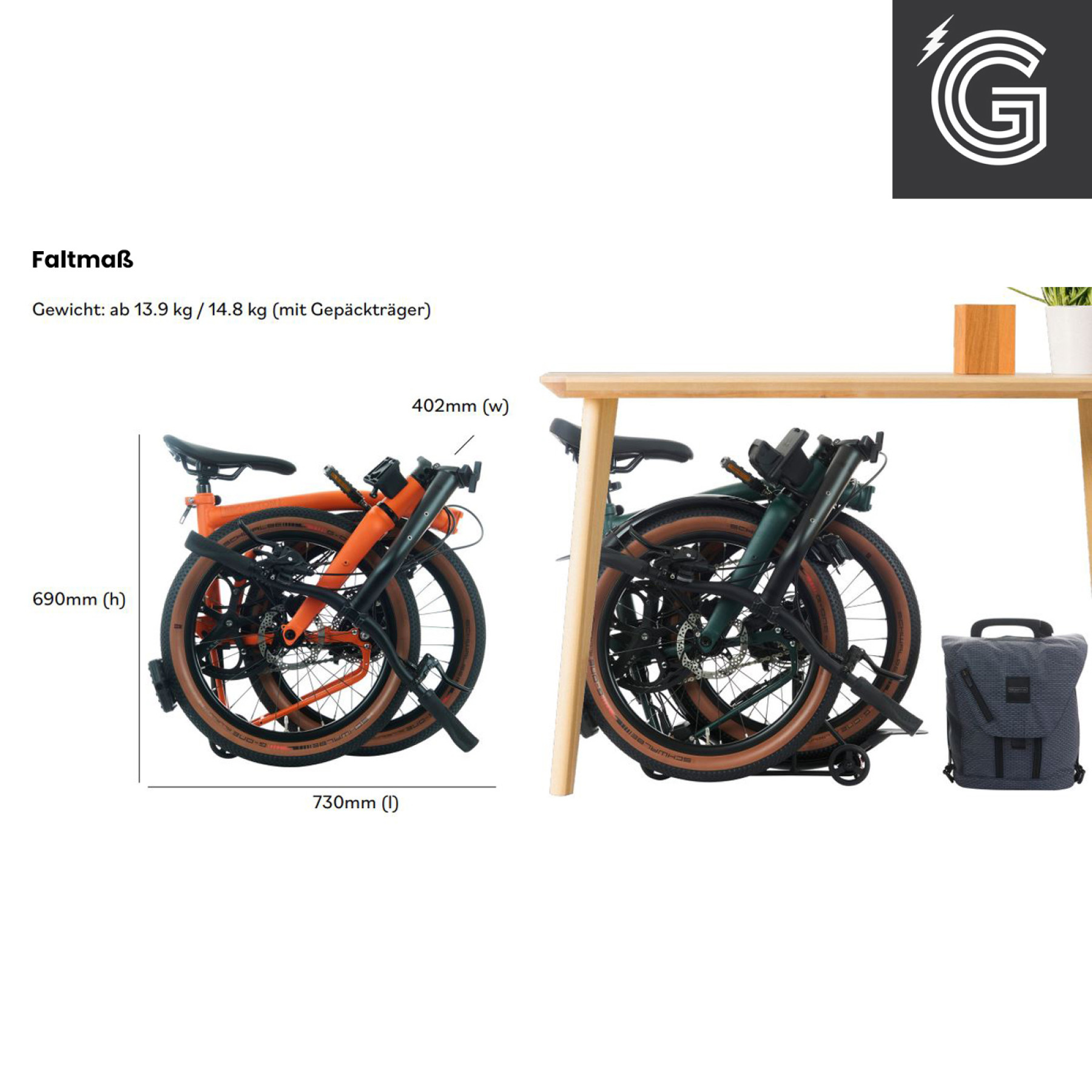 Brompton G Line Electric City+ Forest Green Medium Bild 08