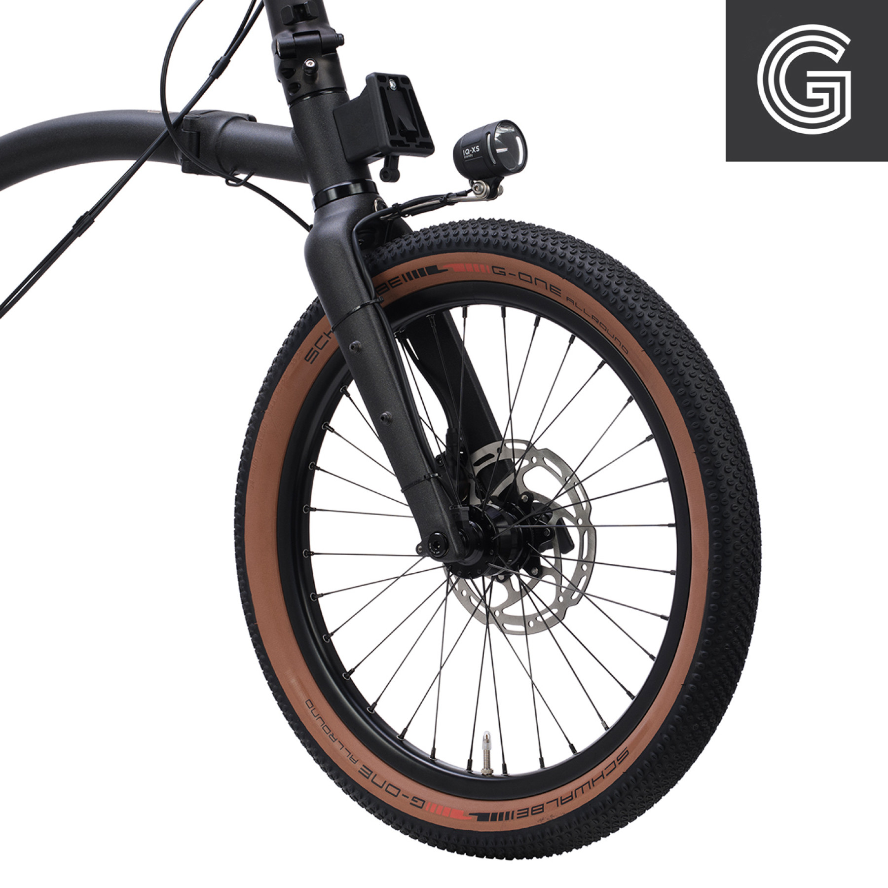 Brompton G Line Space Black Large Faltrad. Seitliche Produktaufnahme 04