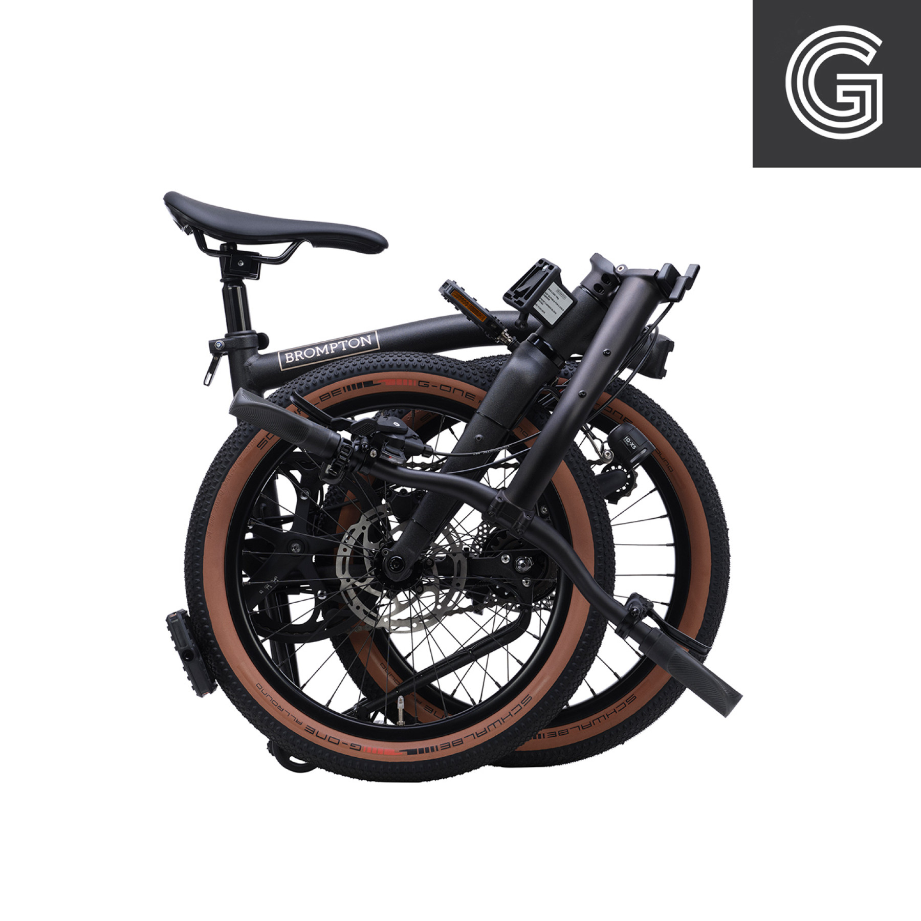 Brompton G Line Space Black Large Faltrad. Seitliche Produktaufnahme 05