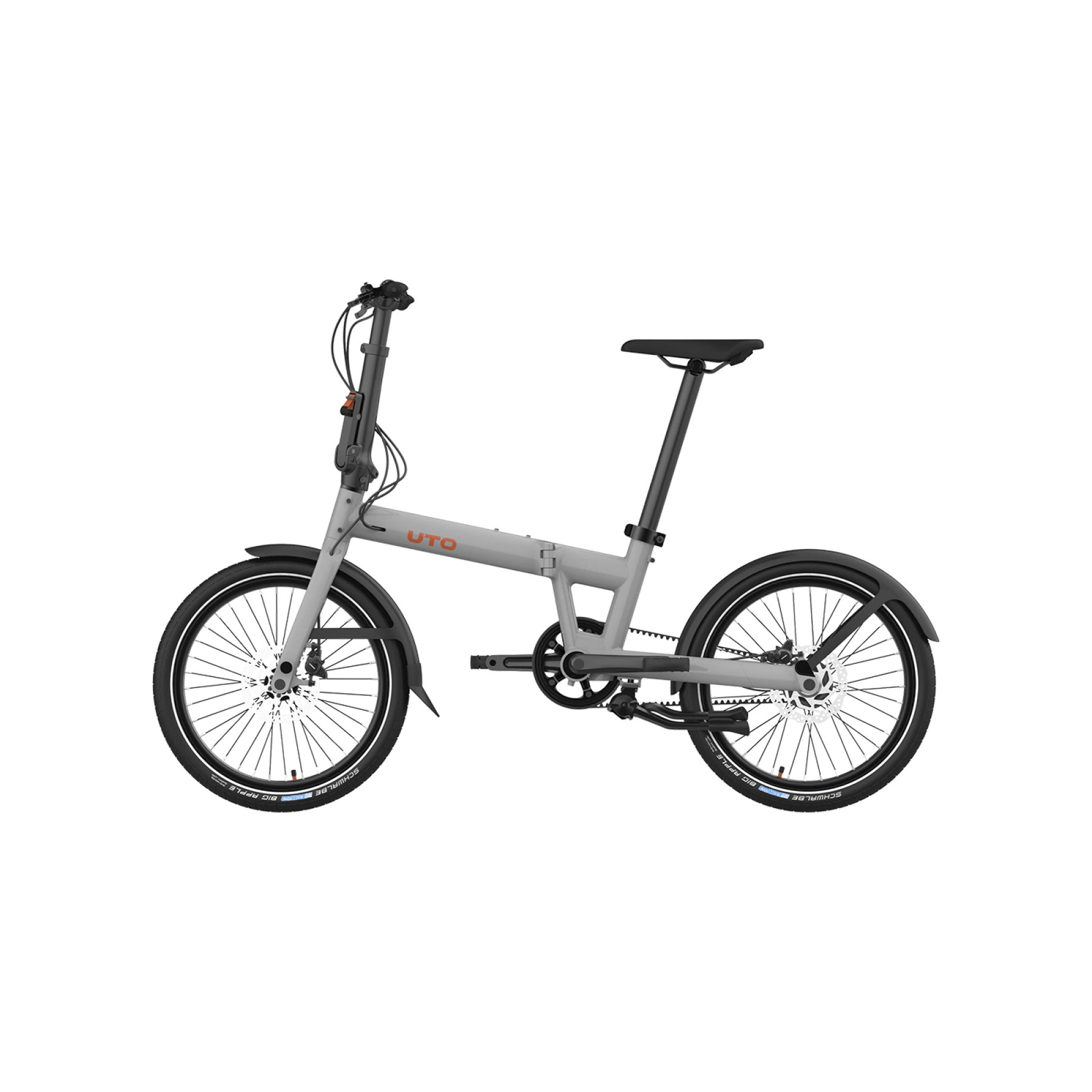 UTO Pro20 NE Grau 20 Zoll Klapprad Riehmenantrieb Bild 03