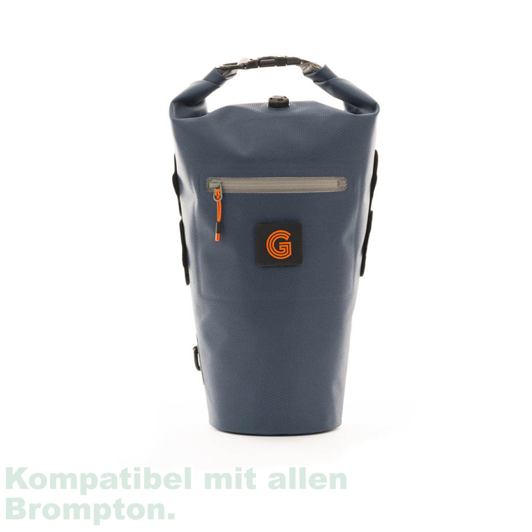Brompton Gepäckträgertasche Roll Top Bag Navy Grey, Brompton Gepäckträgertasche Roll Top Bag Navy Grey, Ansicht 02