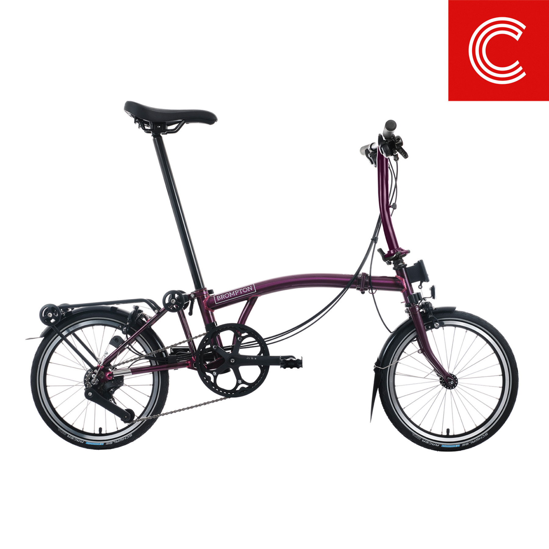 Brompton Faltrad C Line Amethyst Lacquer 4/12-Gang Low, Bild 04
