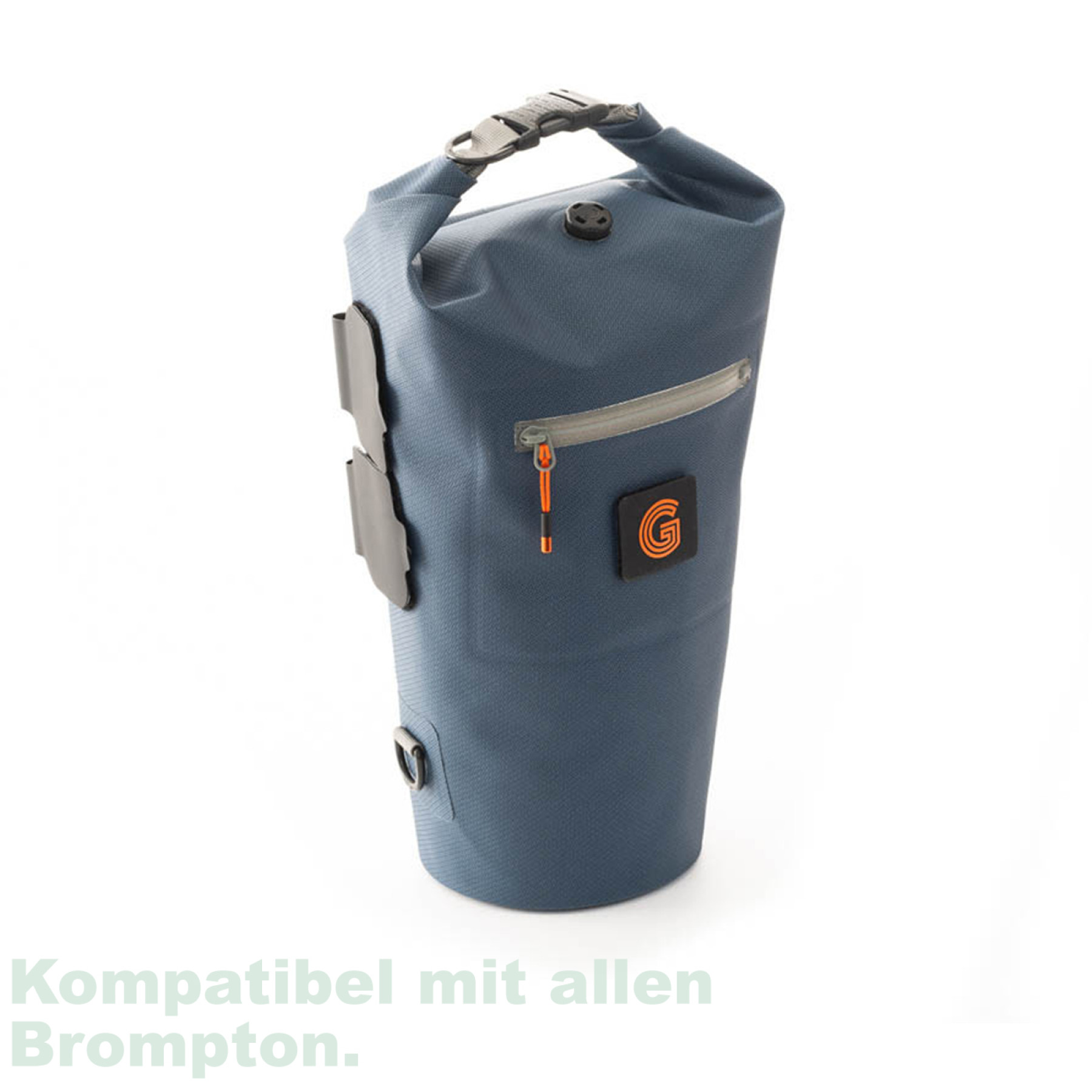 Brompton Gepäckträgertasche Roll Top Bag Navy Grey, Foto 03
