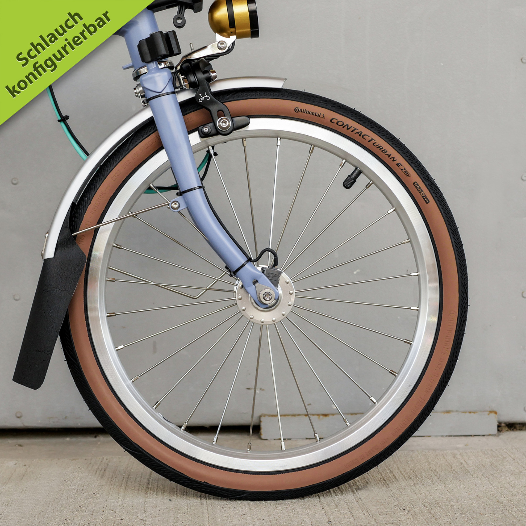 Brompton Continental Urban Contact Reifen 16 Zoll, Brown