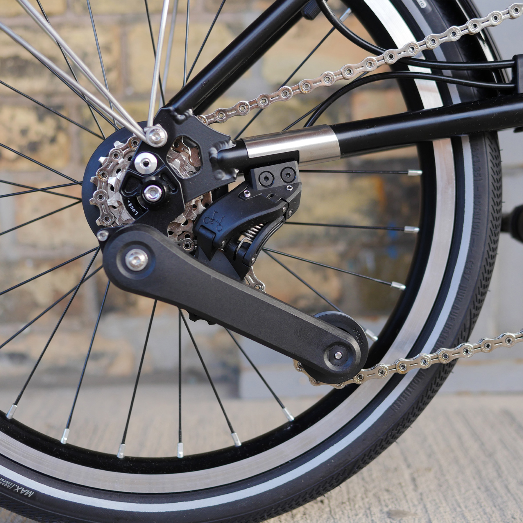 Brompton Faltrad P Line Electric Luna Ice Metallic High 4/12 Gang, 13