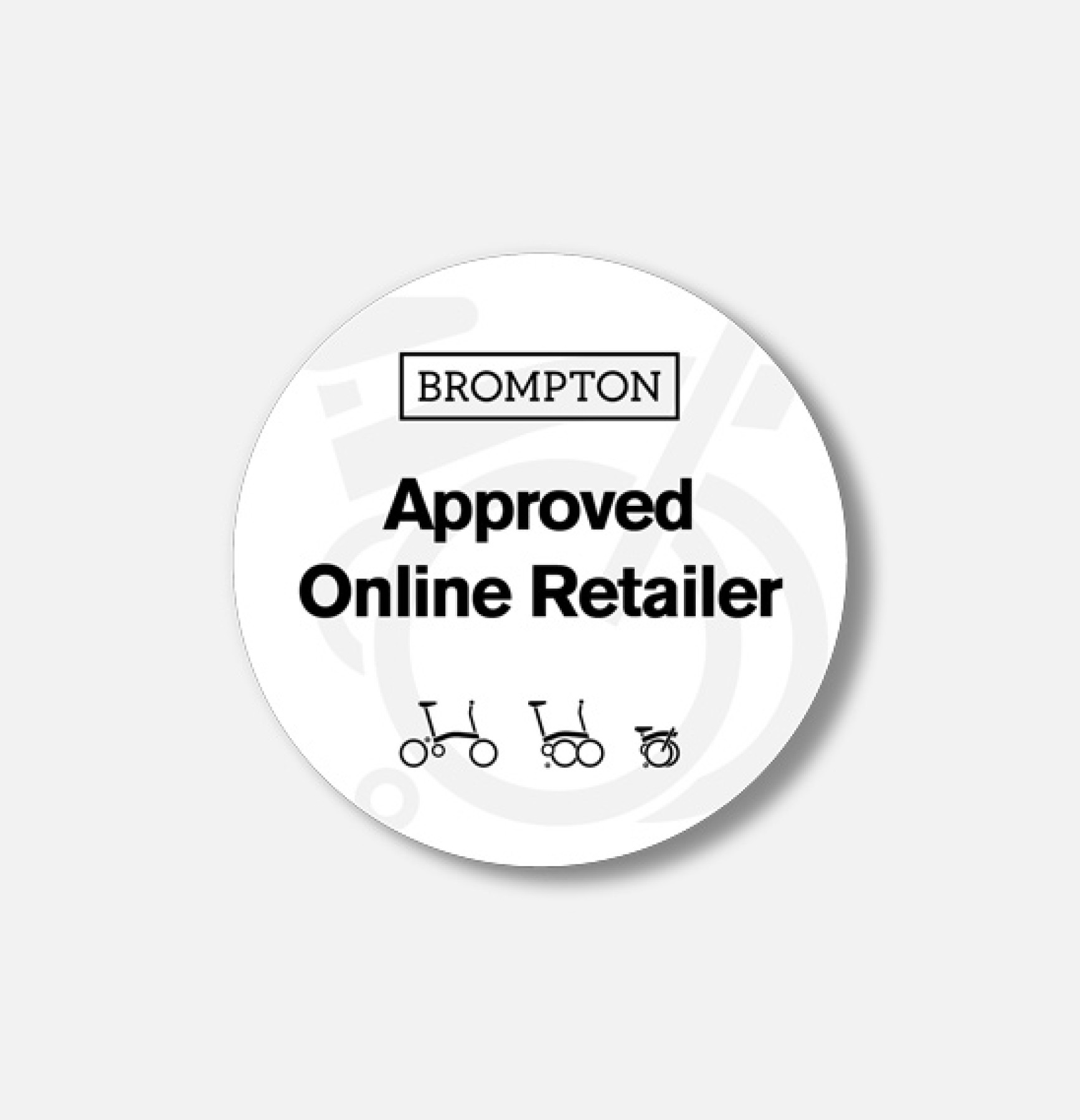 Ansicht des Brompton Approved Online Retailer Logos