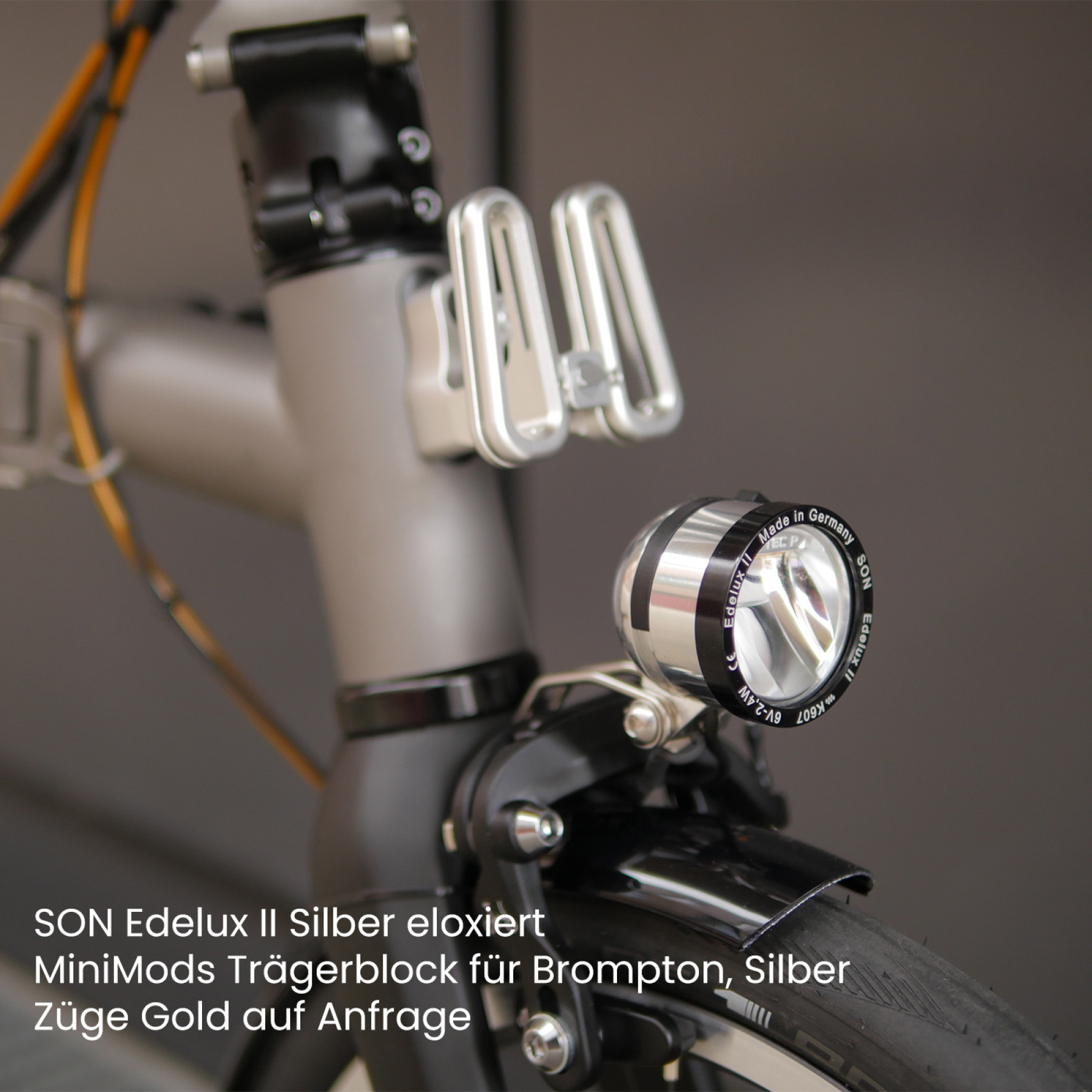 Brompton T Line mit SON Beleuchtung Silber