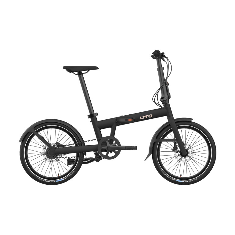 UTO Pro20 NE Schwarz 20 Zoll Klapprad Riehmenantrieb Bild 01