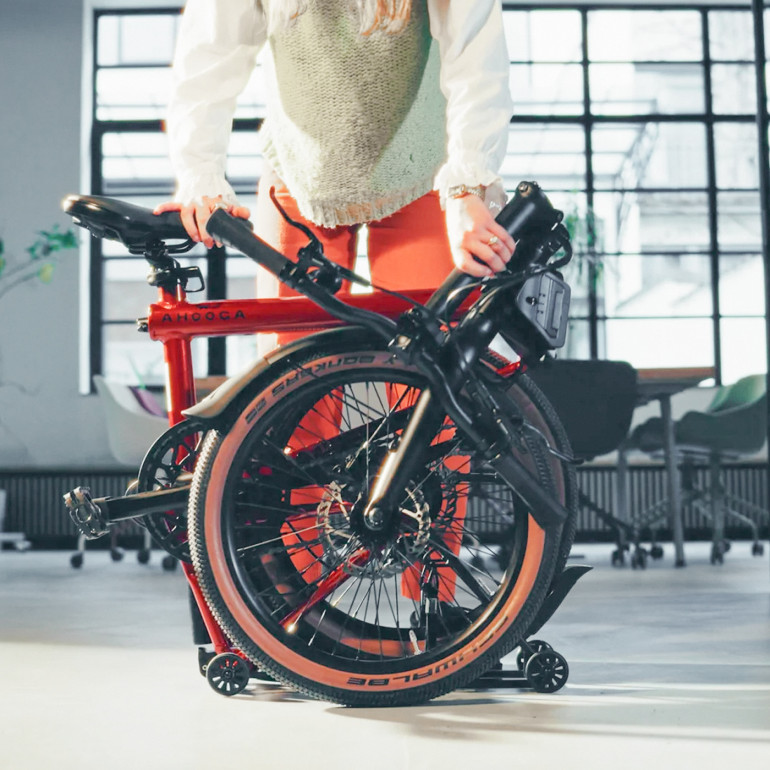 Ahooga E-Max Ruby Red mit Schaltwerk 20 Zoll E-Faltrad Bild 01