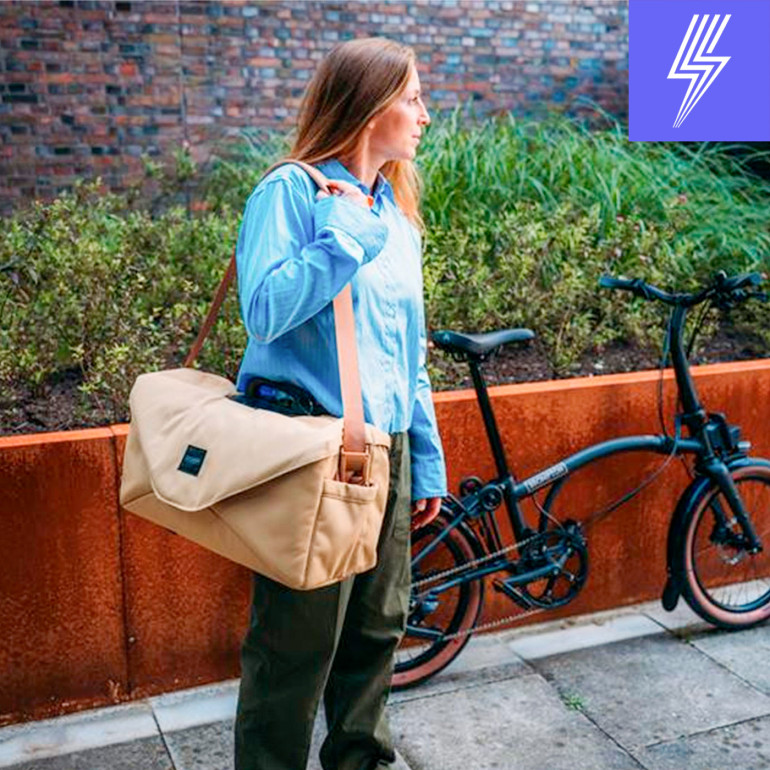 Große Brompton Electric e-Motiq Tasche Sand, Bild 01